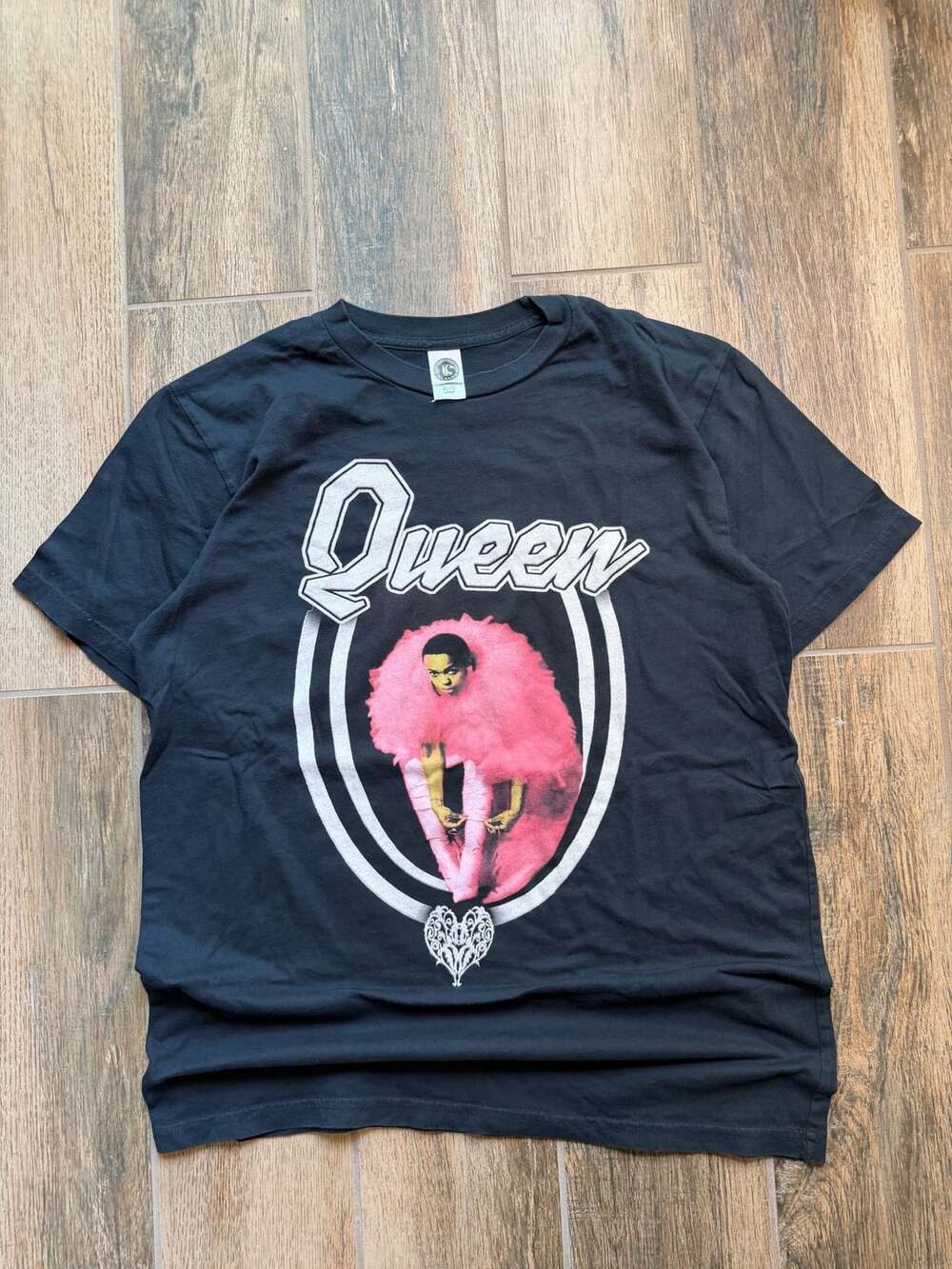 Ms Lauryn Hill Queen Graphic T-Shirt Black Size Large